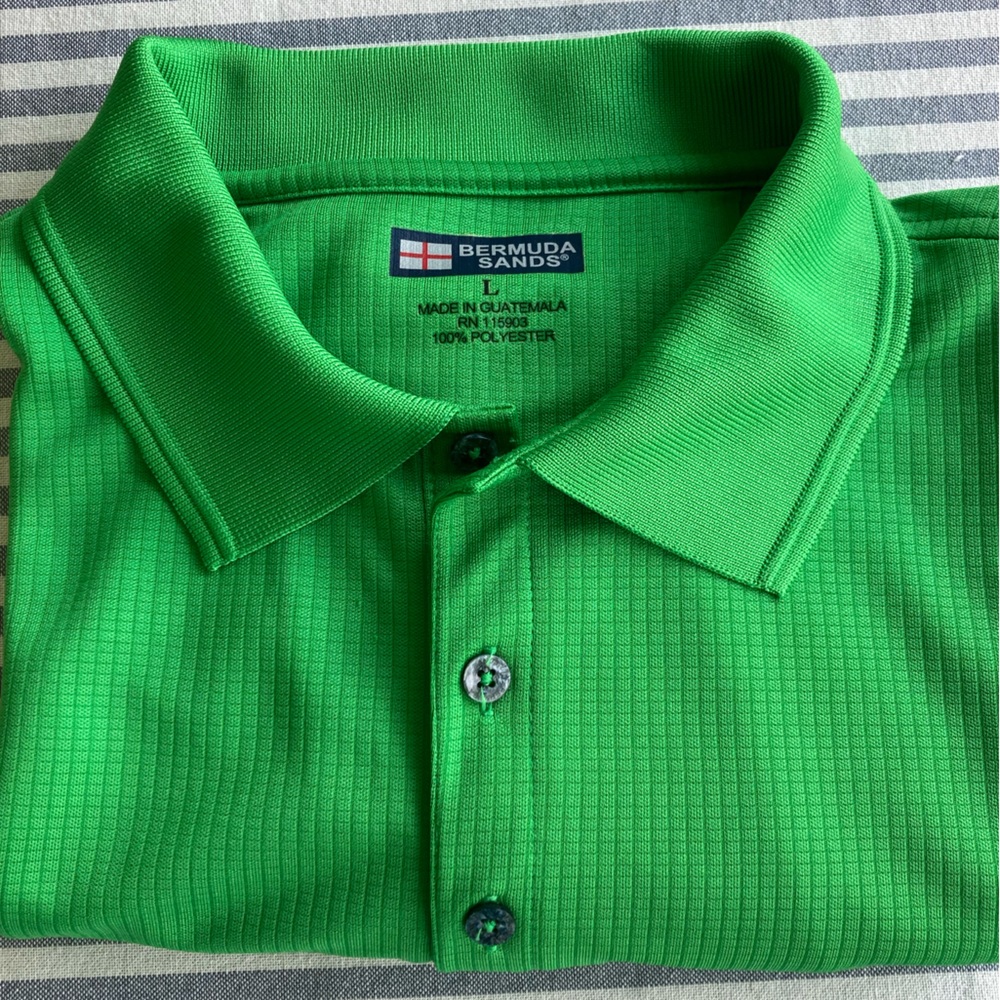 Bermuda Sands Men's‎ Green Polo Shirt Large L